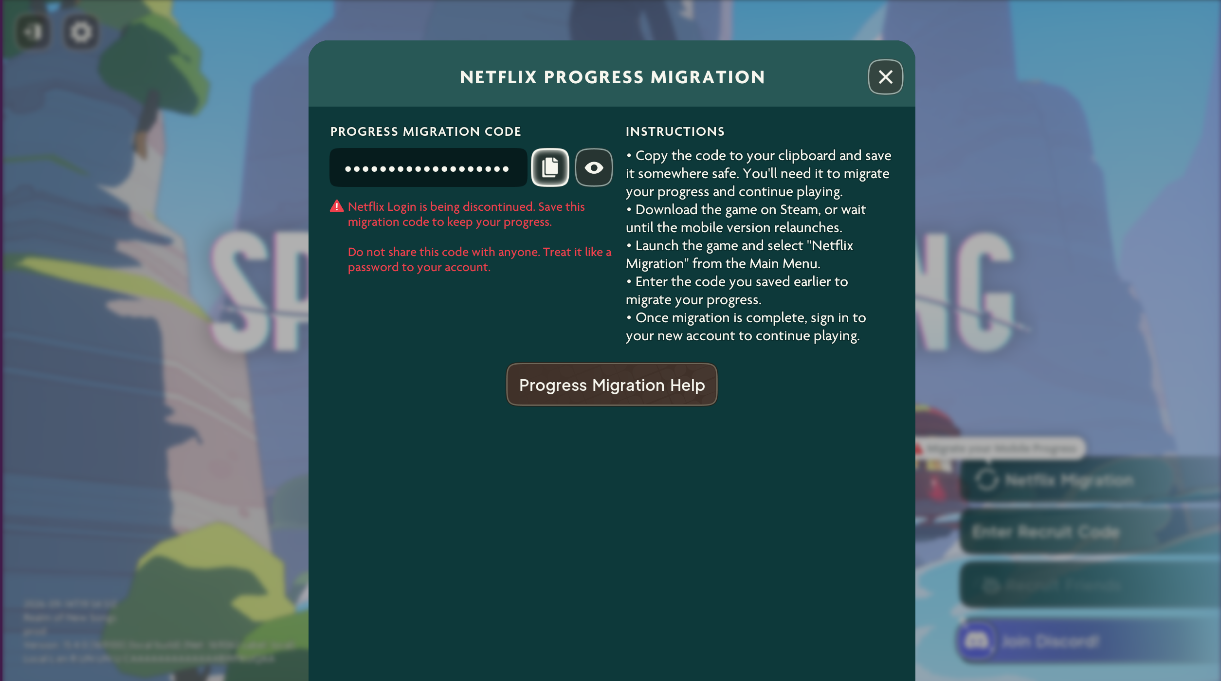 NF progress migration get code.png